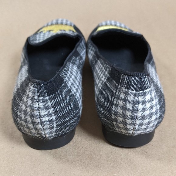 Deesigns by Dee Ocleppo Black & Grey Houndstooth Women's Loafer Flats 8M - Picture 6 of 16